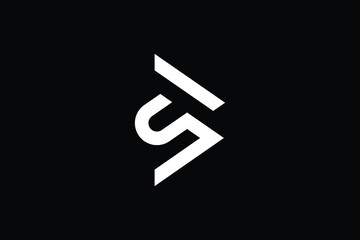 SB logo letter design on luxury background. BS logo monogram initials letter concept. SB icon logo design. BS elegant and Professional letter icon design on black background. B S SB BS