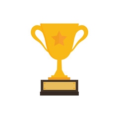 First prize gold trophy icon,prize gold trophy, winner, first prize, vector illustration and icon