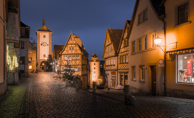 Fototapeta na wymiar Rothenburg ob der Tauber with Historic town, Germany