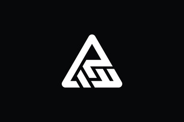 RW logo letter design on luxury background. WR logo monogram initials letter concept. RW icon logo design. WR elegant and Professional letter icon design on black background. W R RW WR