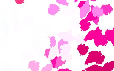 Obraz premium Light Purple vector pattern with random forms.