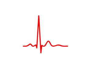 Ecg heart beat line icon symbol. Heartbeat pulse hospital logo sign. Vector illustration image. Isolated on white background.	