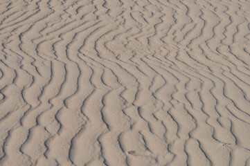brown sand waves texture top down in the desert