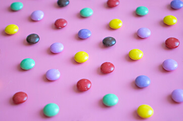 pink background of sweet candy