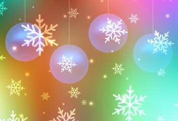 Light Multicolor vector background in Xmas style.