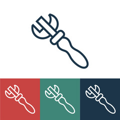 Linear vector icon with opener