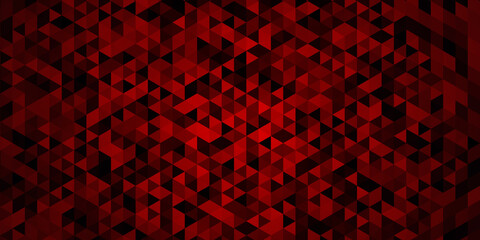 Fototapeta na wymiar Black Red Triangular Abstract Background 