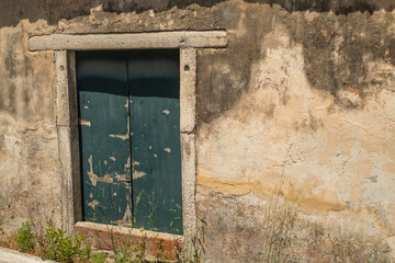 old doors in a Corfu village