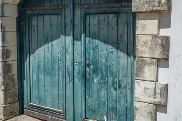 old doors in a Corfu village