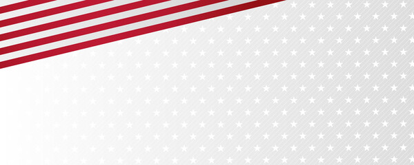 Red white flag background with star pattern