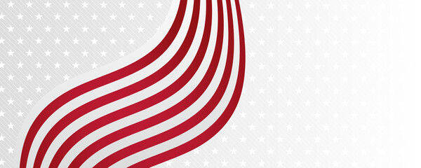 Background with USA painted flag and red white color