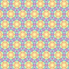 Kaleidoscope pattern made illustration from any geometrical shape for creative design background. illustration