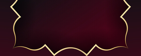 Gold red abstract islamic background