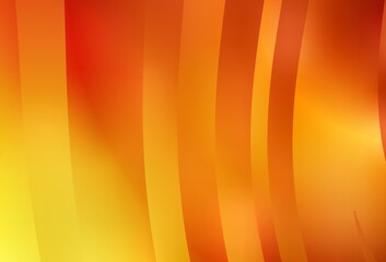 Light Red, Yellow vector background with curved lines.