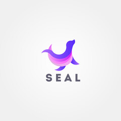 Seal logo icon vector design concept