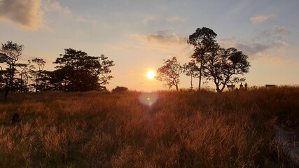 Sunset Sunrise of Phu-Soi-Dao Mountain