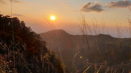 Sunset Sunrise of Phu-Soi-Dao Mountain