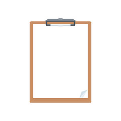 The Wooden Clipboard. isolated Vector Illustration