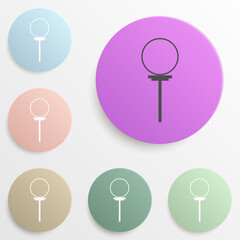 ring on circus badge color set. Simple glyph, flat vector of web icons for ui and ux, website or mobile application