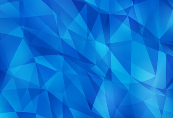 Light BLUE vector polygon abstract backdrop.