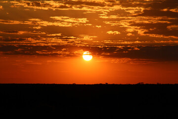 sunset near Grootberg lodge, Namiba