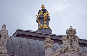  Zwinger-palace and park complex of four buildings.