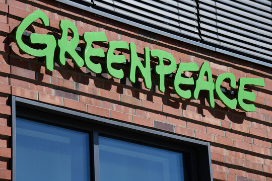 Hamburg, Germany - May 28, 2020: Headquarters of Greenpeace in Hamburg, Germany - Greenpeace is a non-governmental environmental organization