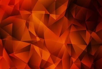 Fototapeta premium Light Red vector shining triangular backdrop.