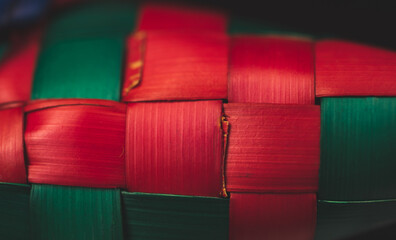 Traditional handcraft colorful indigenous palm Mexican background