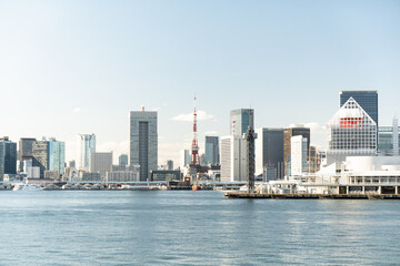 Obraz premium 東京湾景（東京タワー） from 豊洲(豊洲 江東区 東京都 2020/11)