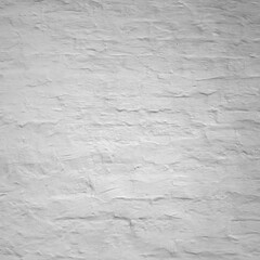 Dark White Brick Wall Background, Old Stone Brickwork Plaster Texture, Grunge Clean Stucco Wall