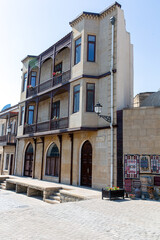 Fototapeta na wymiar Typical courtyard in the old part of Baku. Republic of Azerbaijan