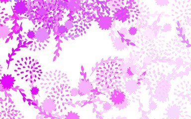 Fototapeta na wymiar Light Purple vector elegant pattern with flowers