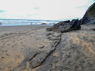 Playa de Otur,situada en el concejo asturiano de Valdés.Forma parte de la Costa Occidental de Asturias y está enmarcada en el Paisaje Protegido de la Costa Occidental de Asturias.