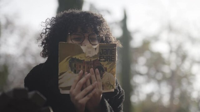 Blushing reading literature novel lost in it black girl