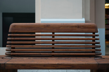 Wooden chair in a park