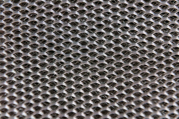 London, United Kingdom, December 05, 2020:Aluminium mesh pattern on black background
