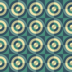 Background concept design. Abstract geometric seamless pattern. Circle shapes. Green color. Vector illustration. 