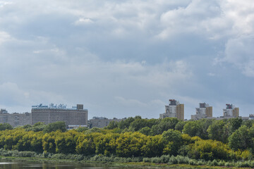 Fototapeta na wymiar Nizhny Novgorod on the river bank