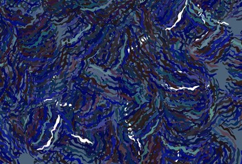 Light Blue, Red vector template with curved lines.