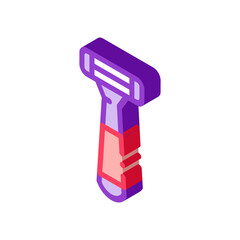 razor depilation tool icon vector. isometric razor depilation tool sign. color isolated symbol illustration