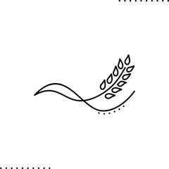 Harvest, organic cereal vector icon in outlines