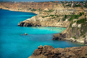 Bounty azure beach yacht paradise in Crimea