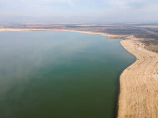 Aerial view of Pyasachnik Reservoir, Bulgaria