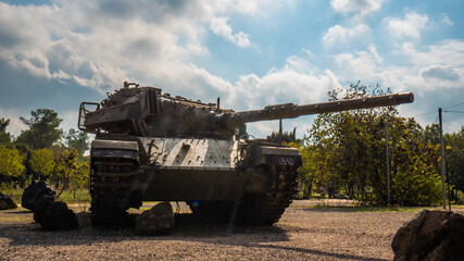 Fototapeta premium tank under the sky