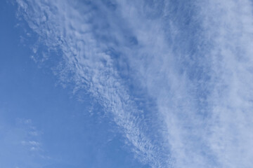Skyscape blue sky and clouds. A skyscape with summer blue sky and clouds