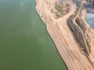 Aerial view of Pyasachnik Reservoir, Bulgaria