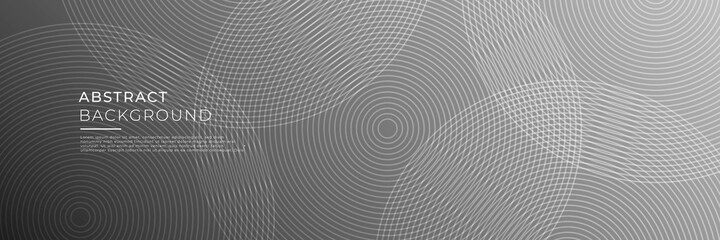 Modern white gray abstract web banner background creative design with circle halftone pattern