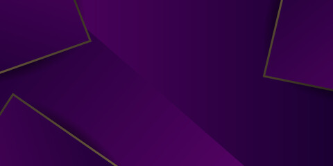 Abstract purple background a combination with golden decoration. Modern and luxury overlapping layers style concept for use frame, cover, banner, card, corporate, business, advertising