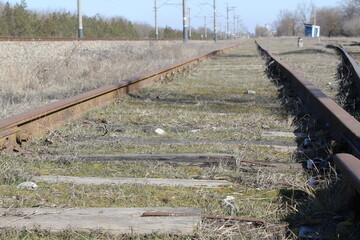old railroad on which trains do not run